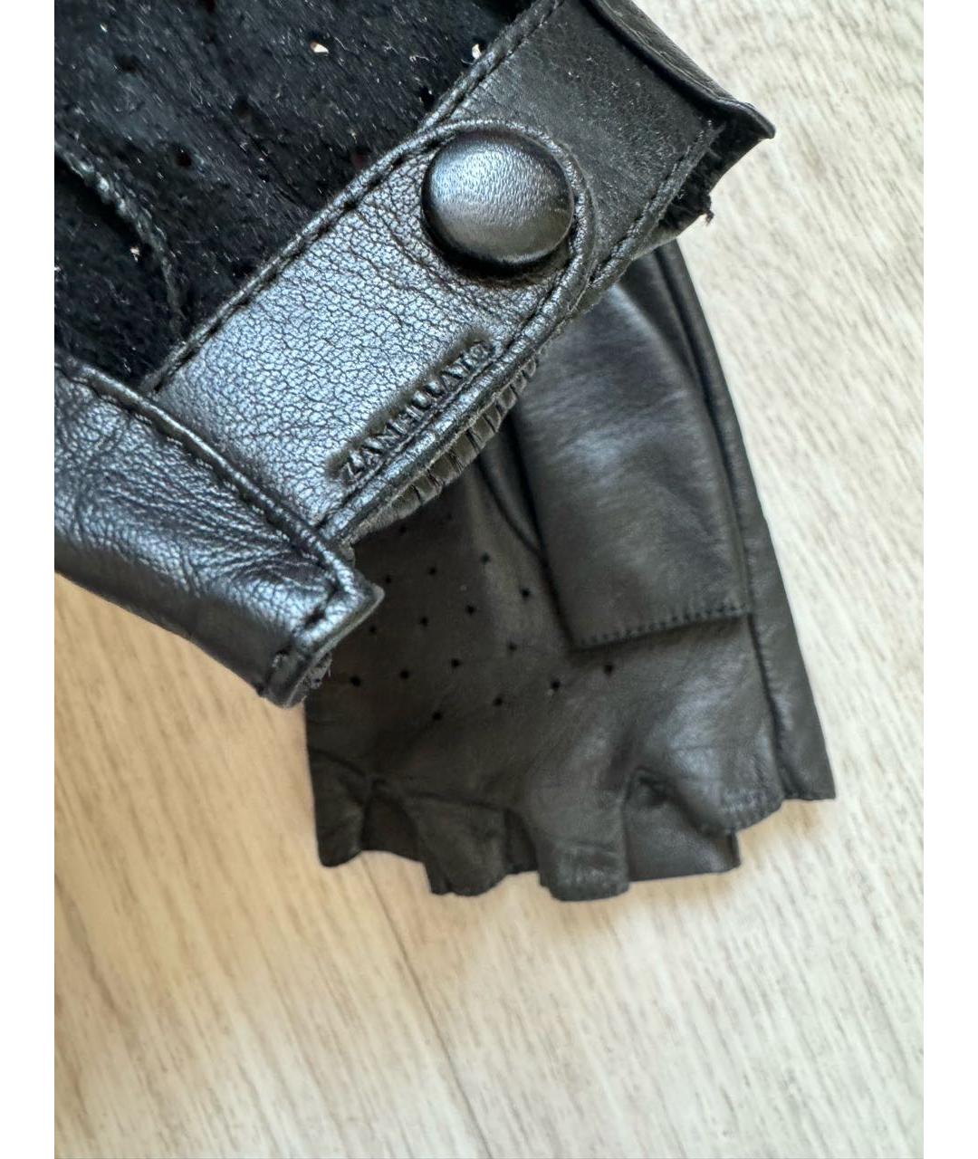 ZANELLATO Черные кожаные перчатки, фото 3