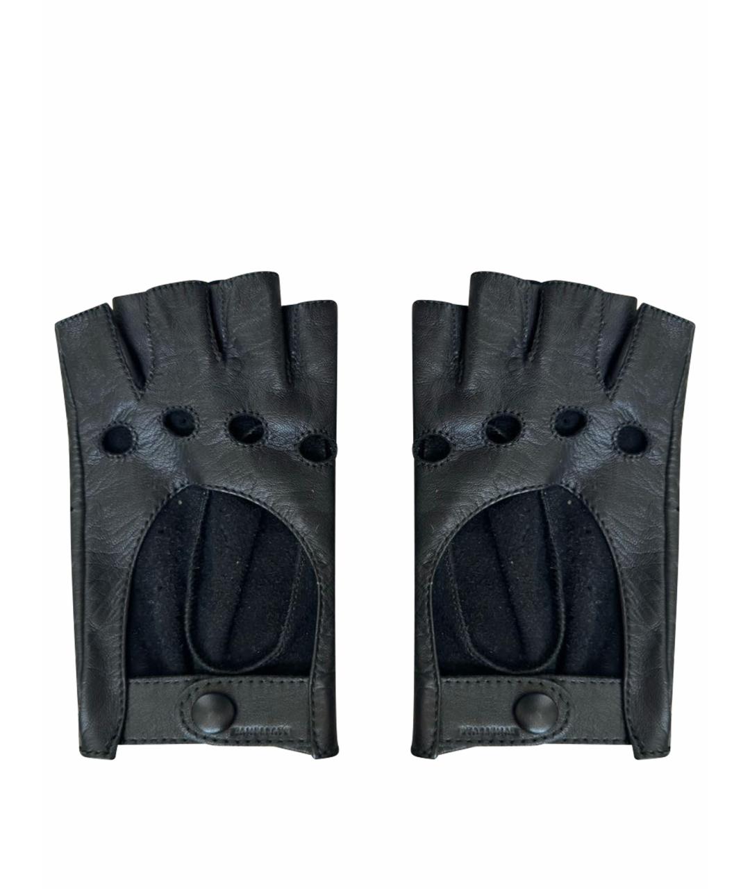 ZANELLATO Черные кожаные перчатки, фото 1