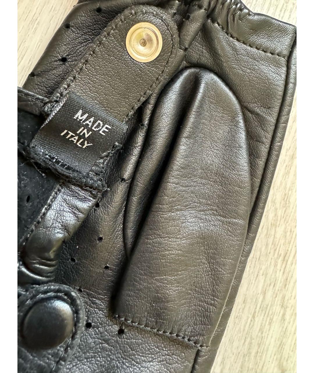 ZANELLATO Черные кожаные перчатки, фото 4