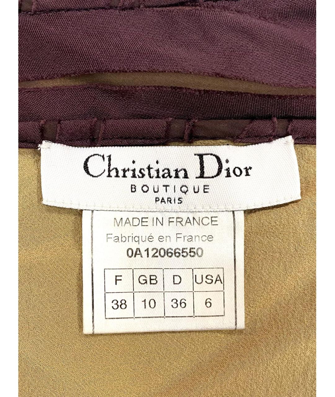 CHRISTIAN DIOR PRE-OWNED Бордовое вечернее платье, фото 6