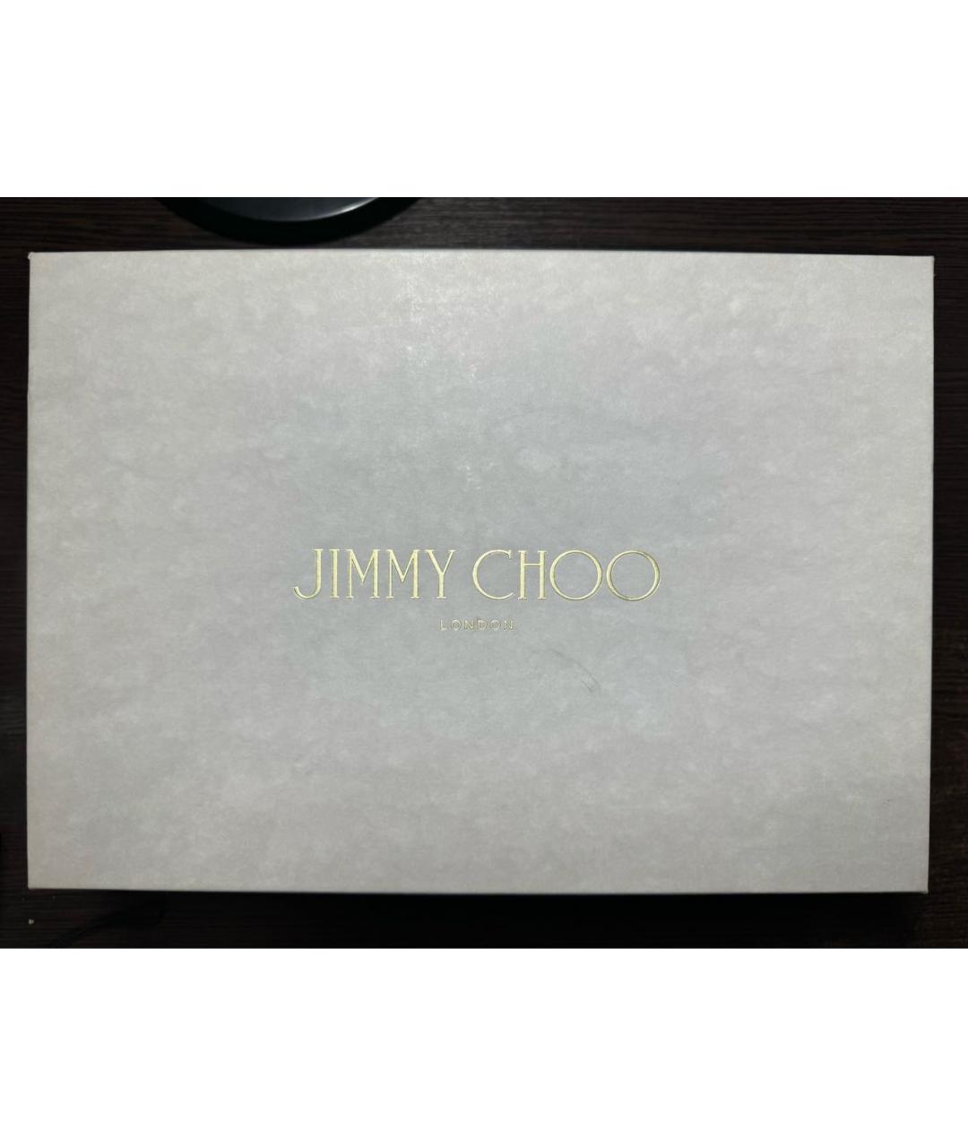 JIMMY CHOO Темно-синие кожаные кеды, фото 5