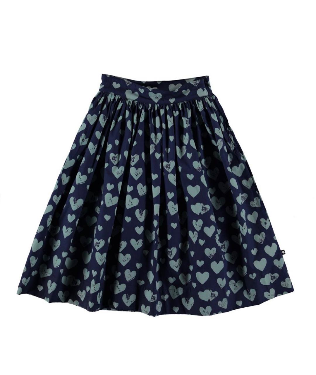 MOLO Темно-синяя хлопковая юбка, фото 1