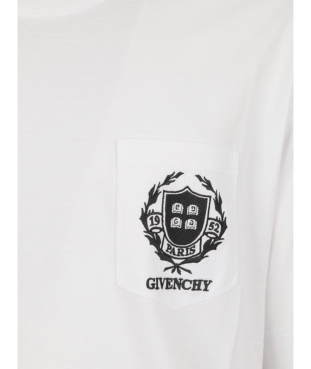 GIVENCHY Белая хлопковая футболка, фото 2