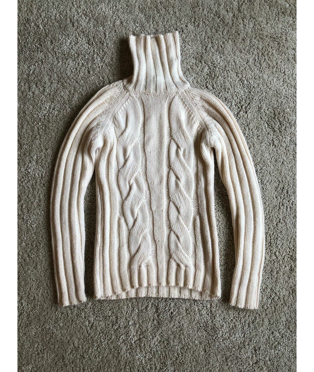 FENDI Бежевый шерстяной джемпер / свитер, фото 3