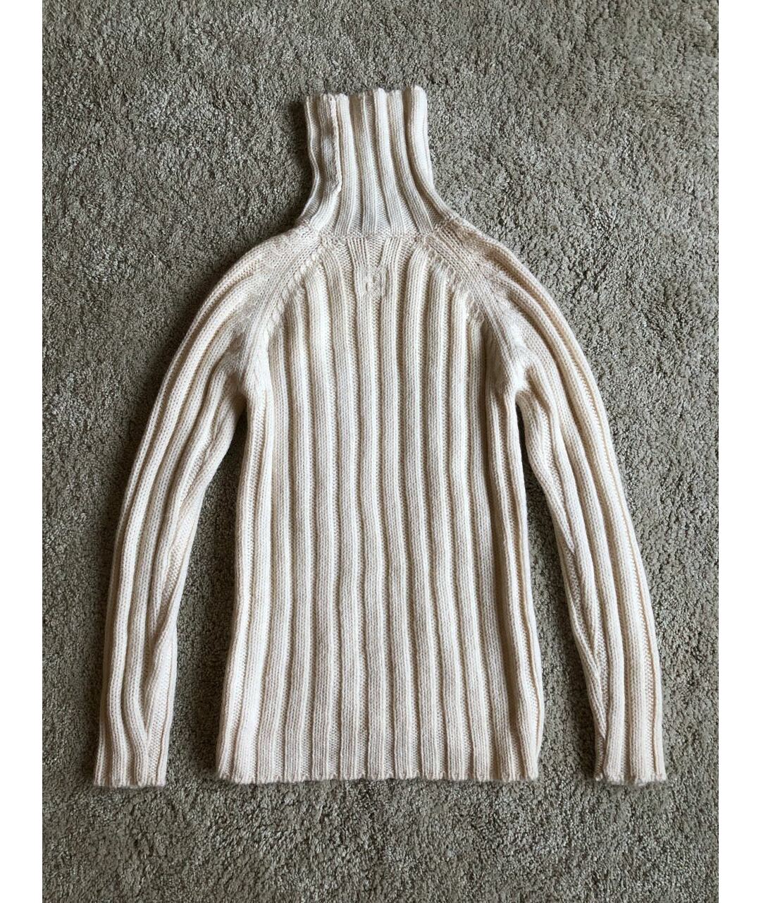 FENDI Бежевый шерстяной джемпер / свитер, фото 4