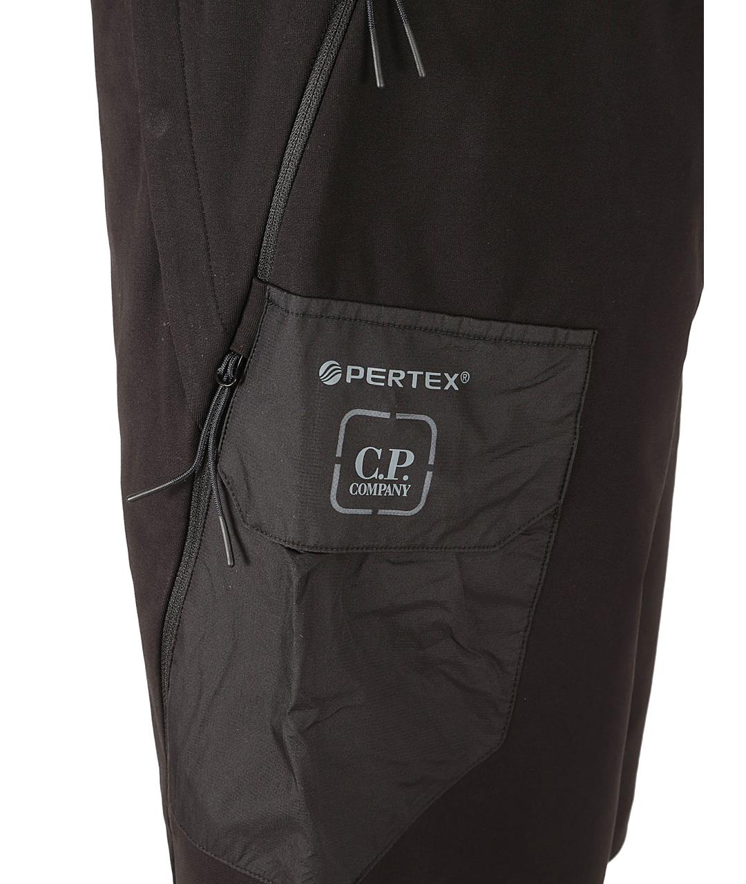 CP COMPANY Черные хлопко-эластановые шорты, фото 2