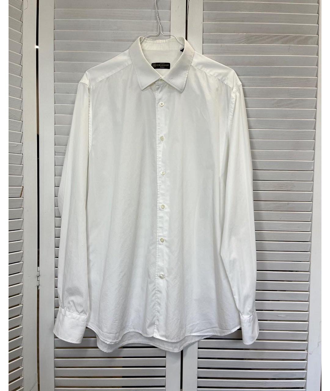 CORNELIANI Белая хлопковая классическая рубашка, фото 9