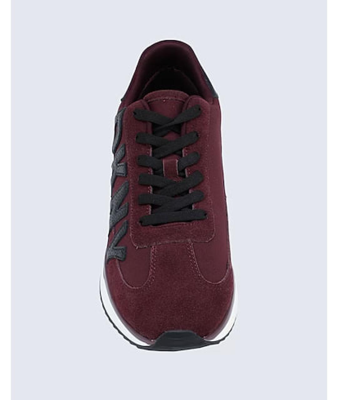 DKNY Бордовые кожаные кроссовки, фото 9