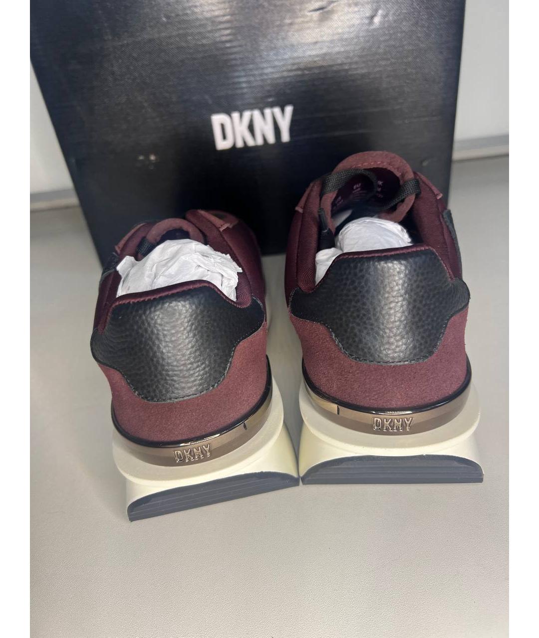 DKNY Бордовые замшевые кроссовки, фото 4