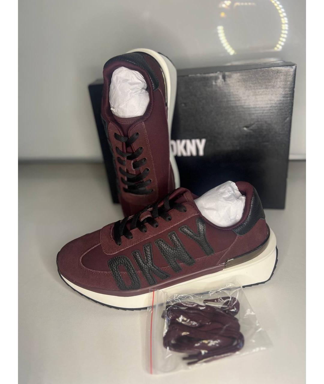 DKNY Бордовые замшевые кроссовки, фото 6