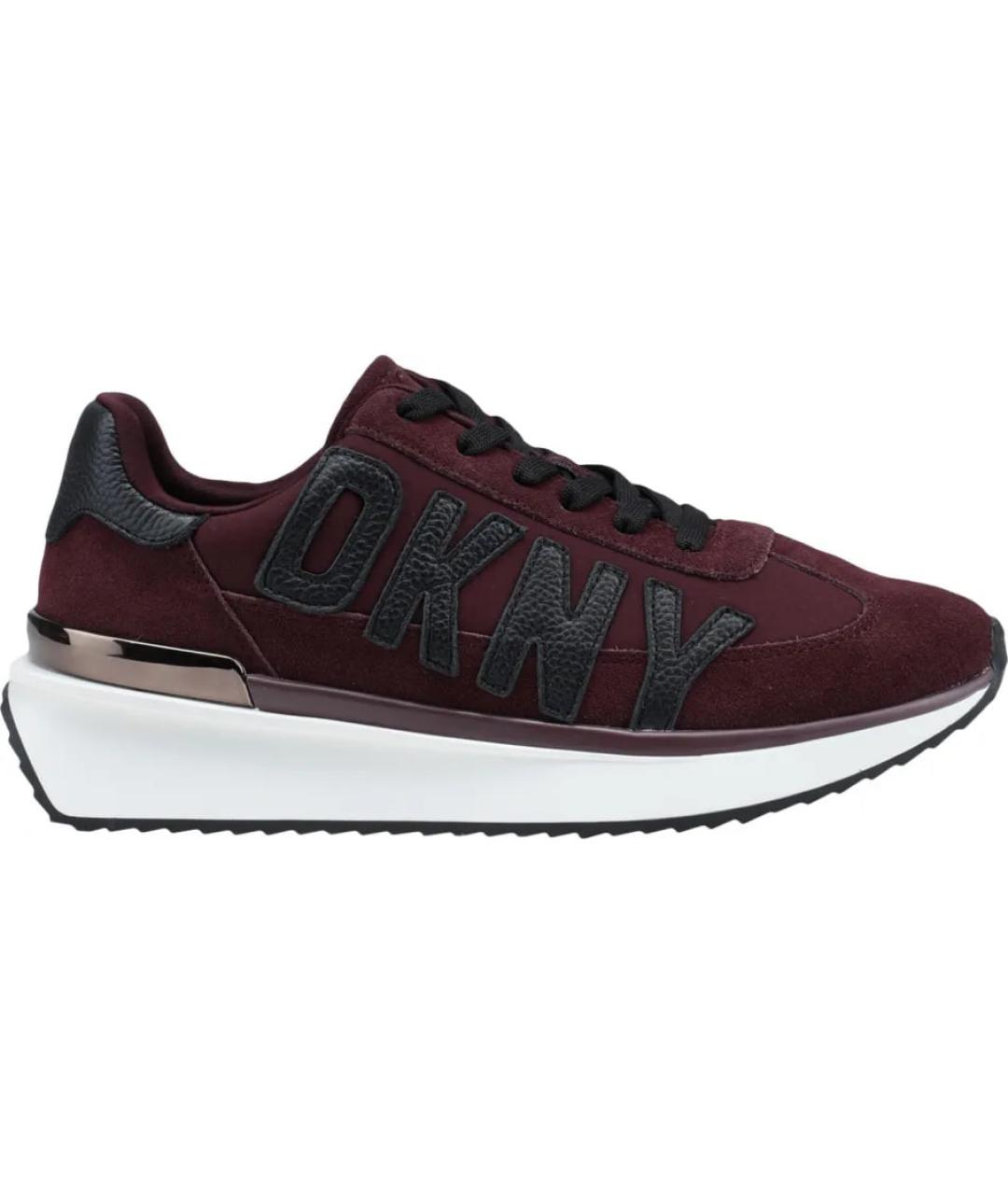 DKNY Бордовые замшевые кроссовки, фото 1