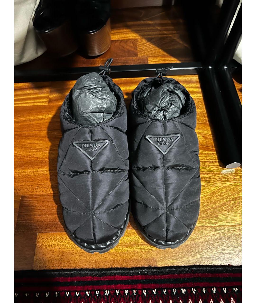 PRADA Черные синтетические ботинки, фото 2