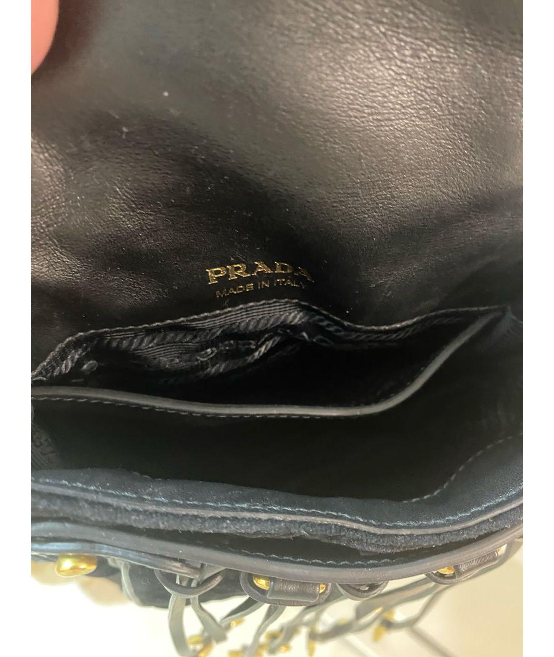 PRADA Черная бархатная сумка через плечо, фото 5