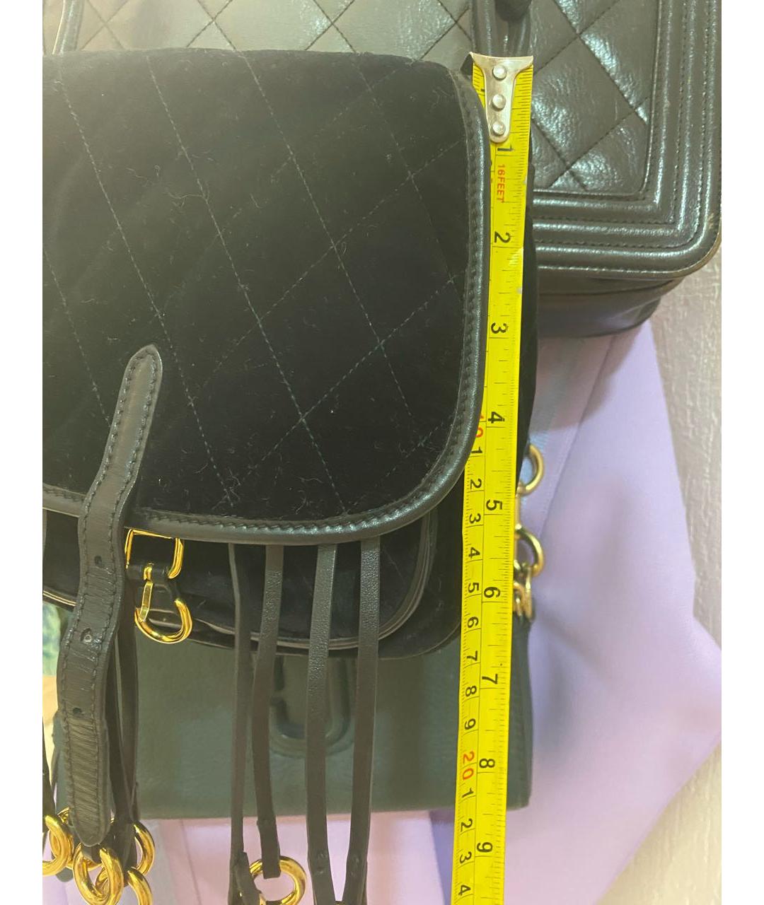 PRADA Черная бархатная сумка через плечо, фото 8