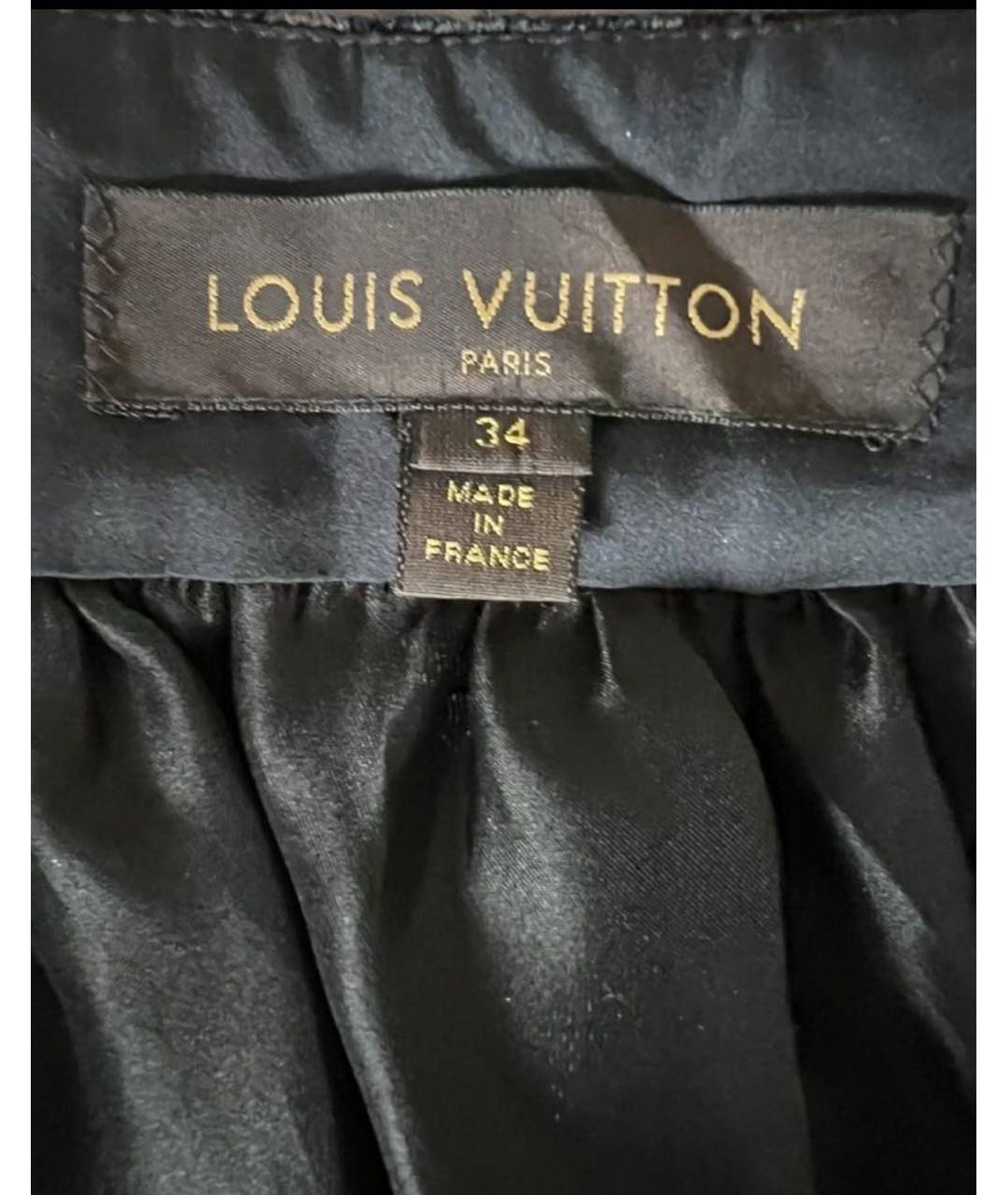 LOUIS VUITTON PRE-OWNED Коричневая шелковая юбка миди, фото 3