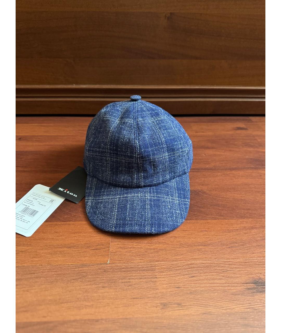 KITON Синяя кашемировая кепка/бейсболка, фото 2