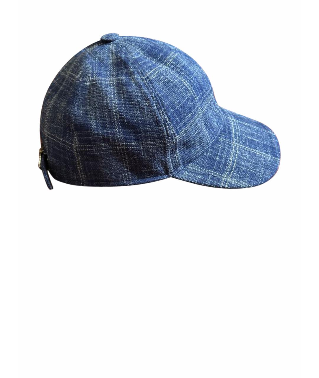KITON Синяя кашемировая кепка/бейсболка, фото 1