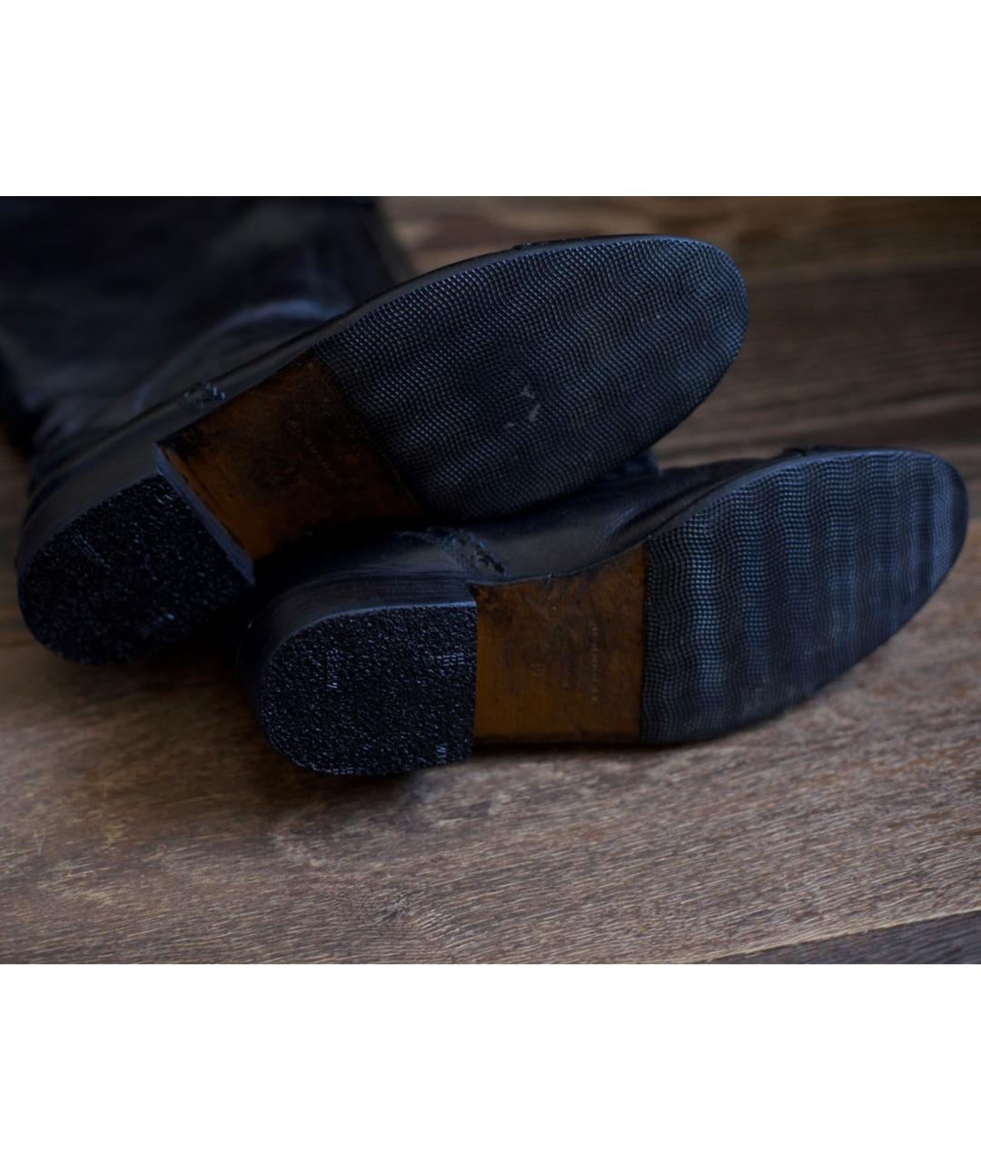 BURBERRY Черные кожаные сапоги, фото 4