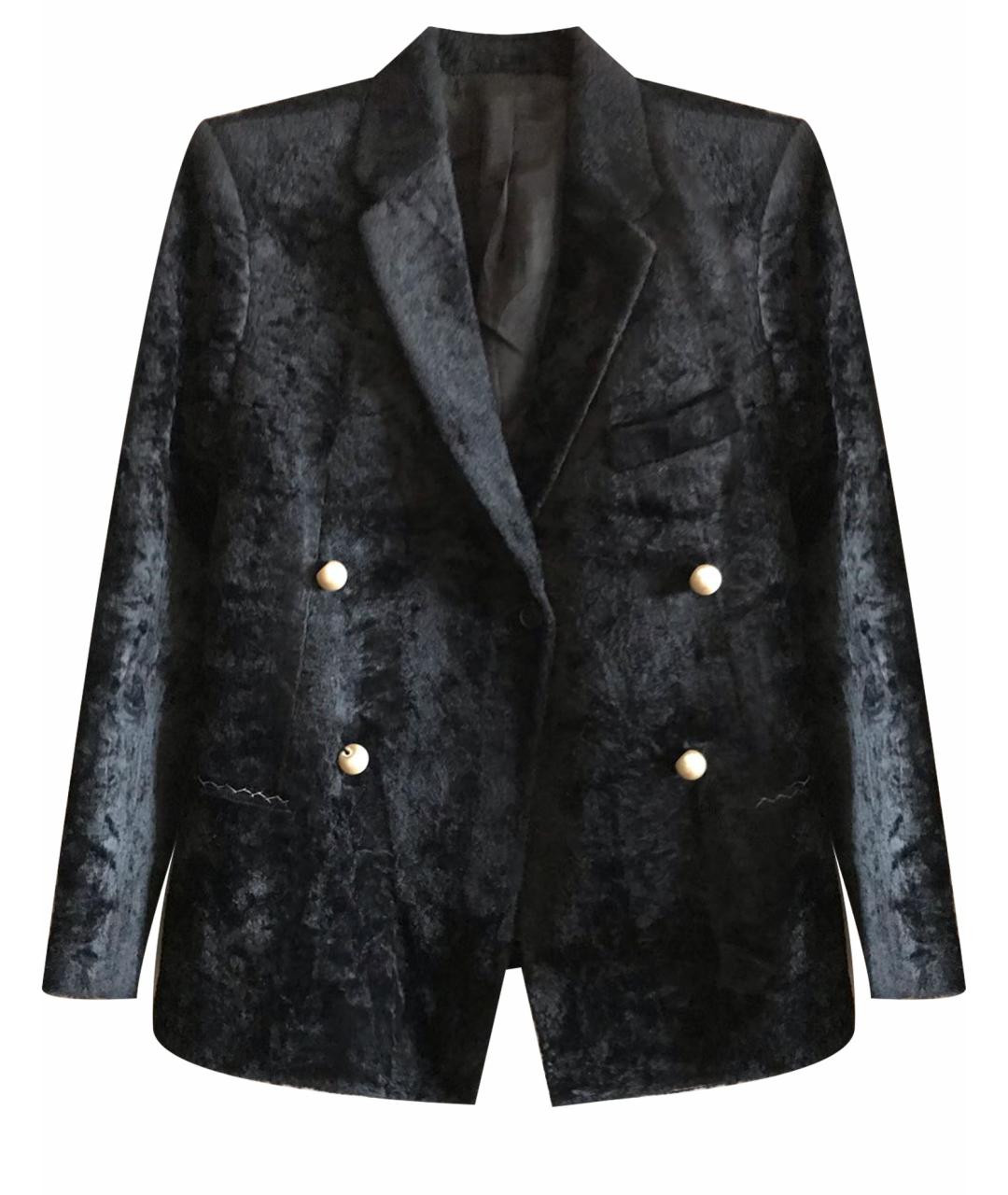 CELINE PRE-OWNED Черный бархатный жакет/пиджак, фото 1