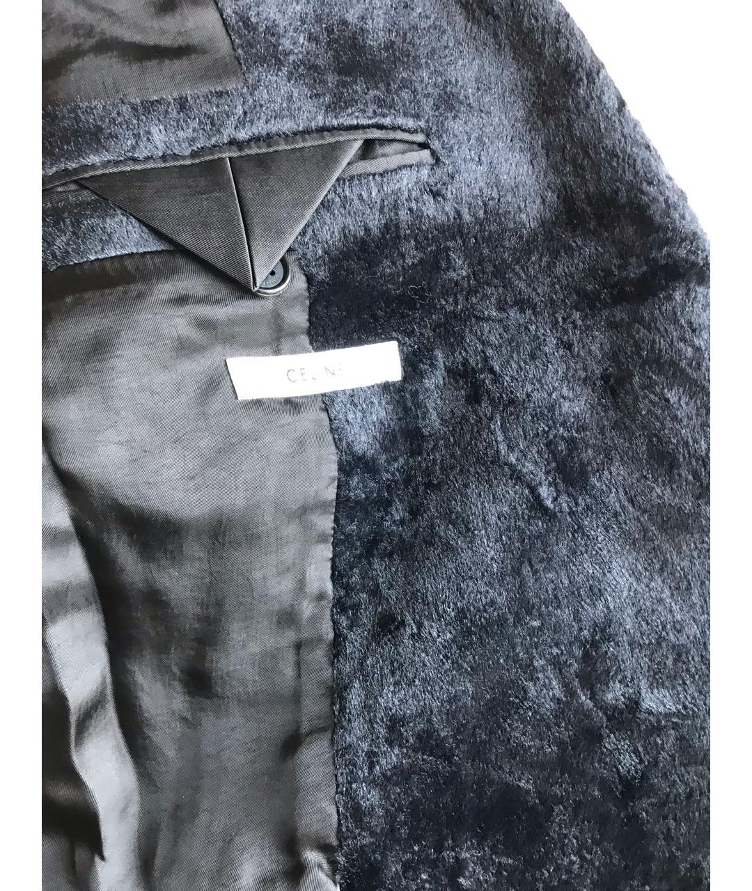 CELINE PRE-OWNED Черный бархатный жакет/пиджак, фото 3