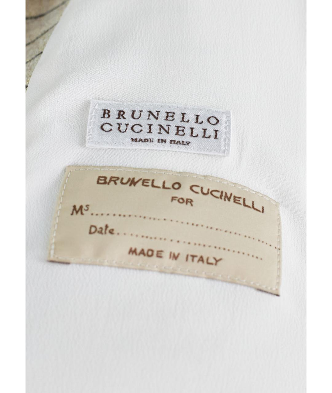 BRUNELLO CUCINELLI Бежевый хлопковый жилет, фото 3