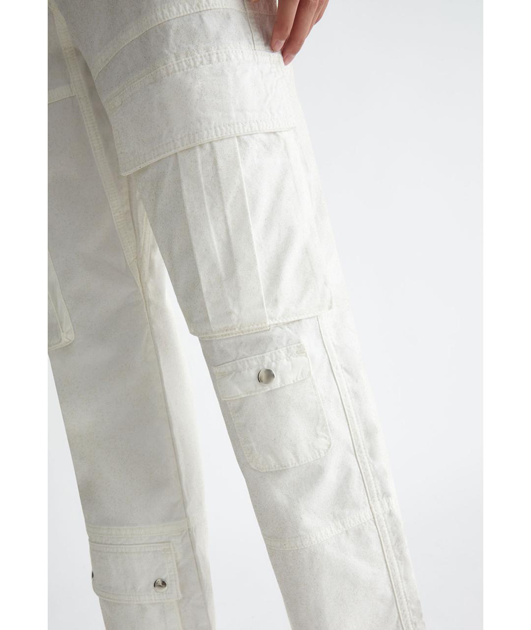 LIU JO Белые хлопковые прямые джинсы, фото 4
