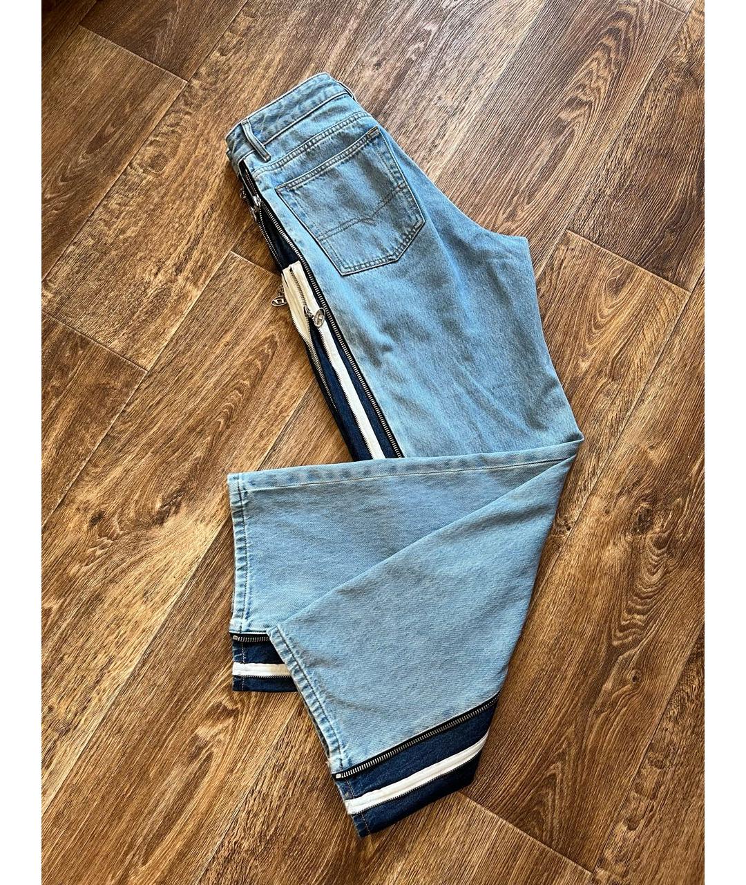 DIESEL Голубые хлопковые джинсы клеш, фото 8