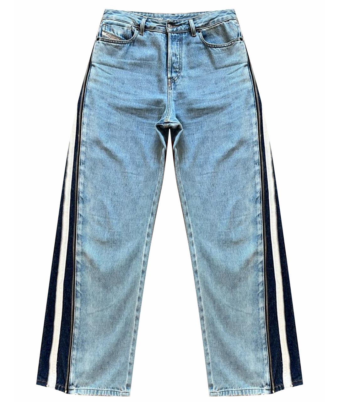 DIESEL Голубые хлопковые джинсы клеш, фото 1