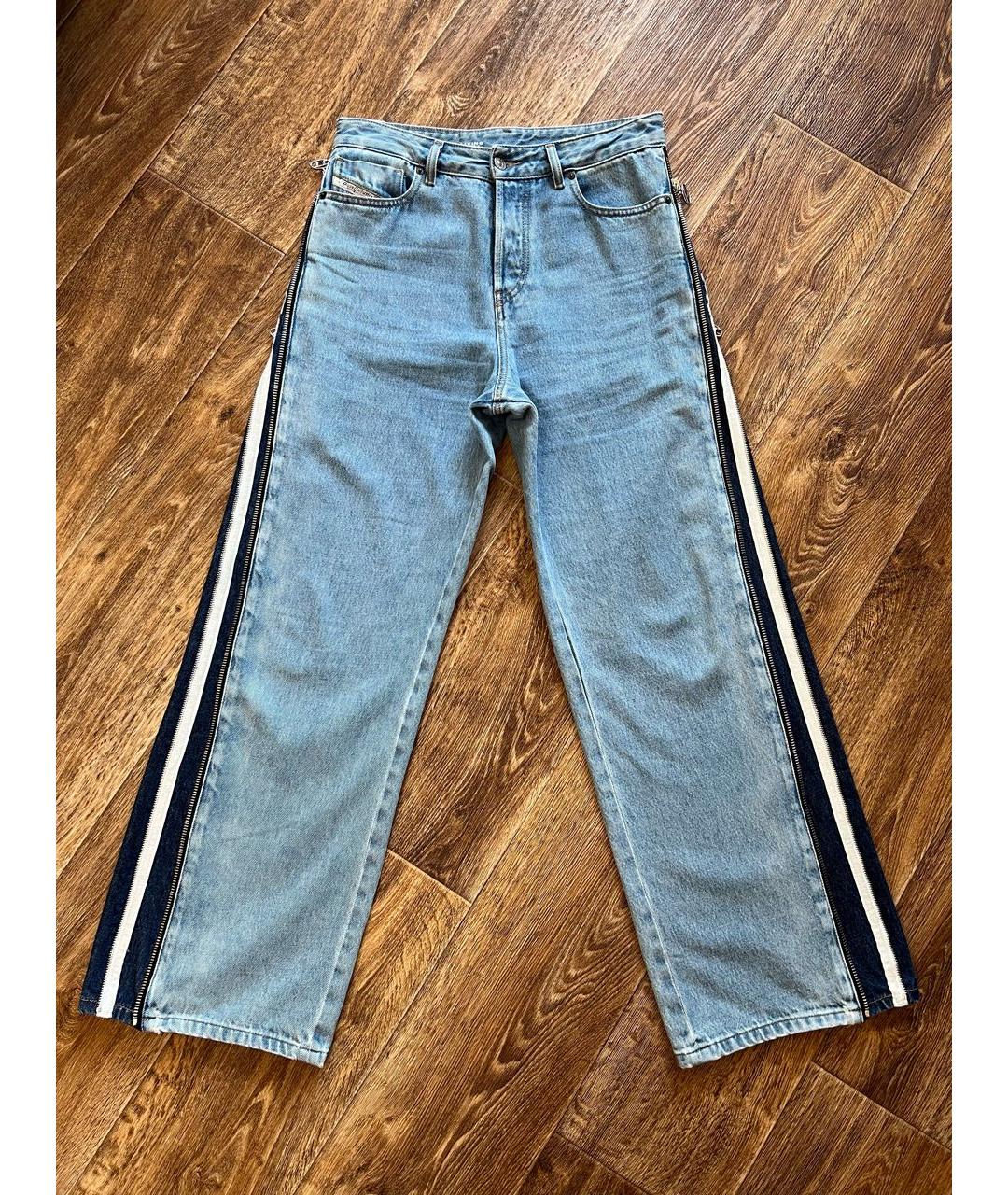 DIESEL Голубые хлопковые джинсы клеш, фото 9