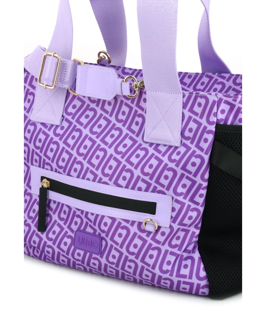 LIU JO Фиолетовая синтетическая дорожная/спортивная сумка, фото 4