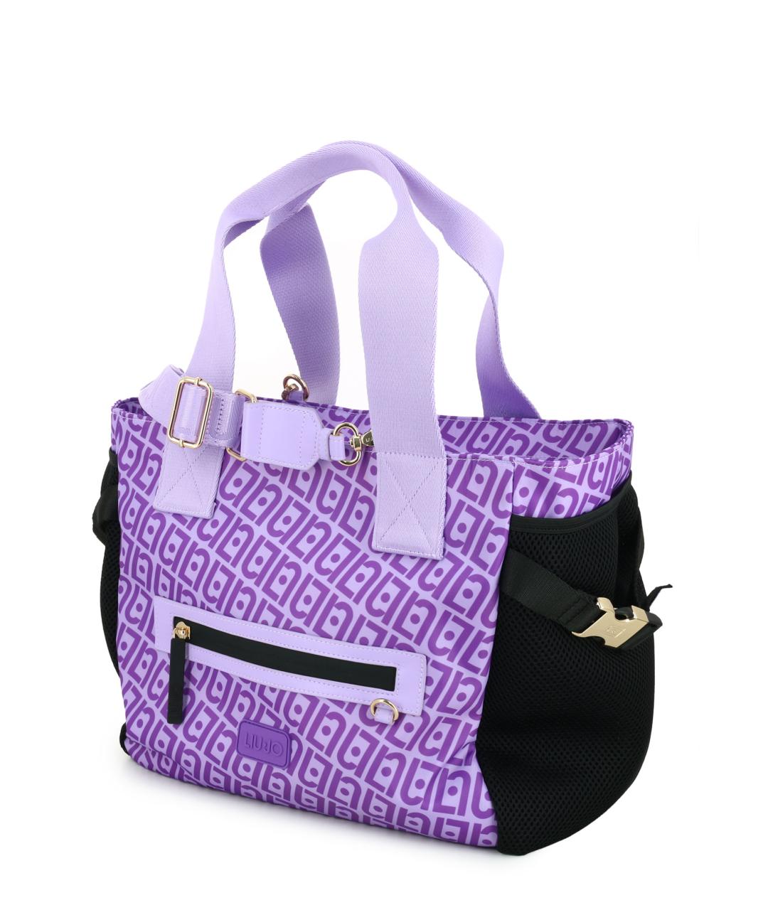 LIU JO Фиолетовая синтетическая дорожная/спортивная сумка, фото 3