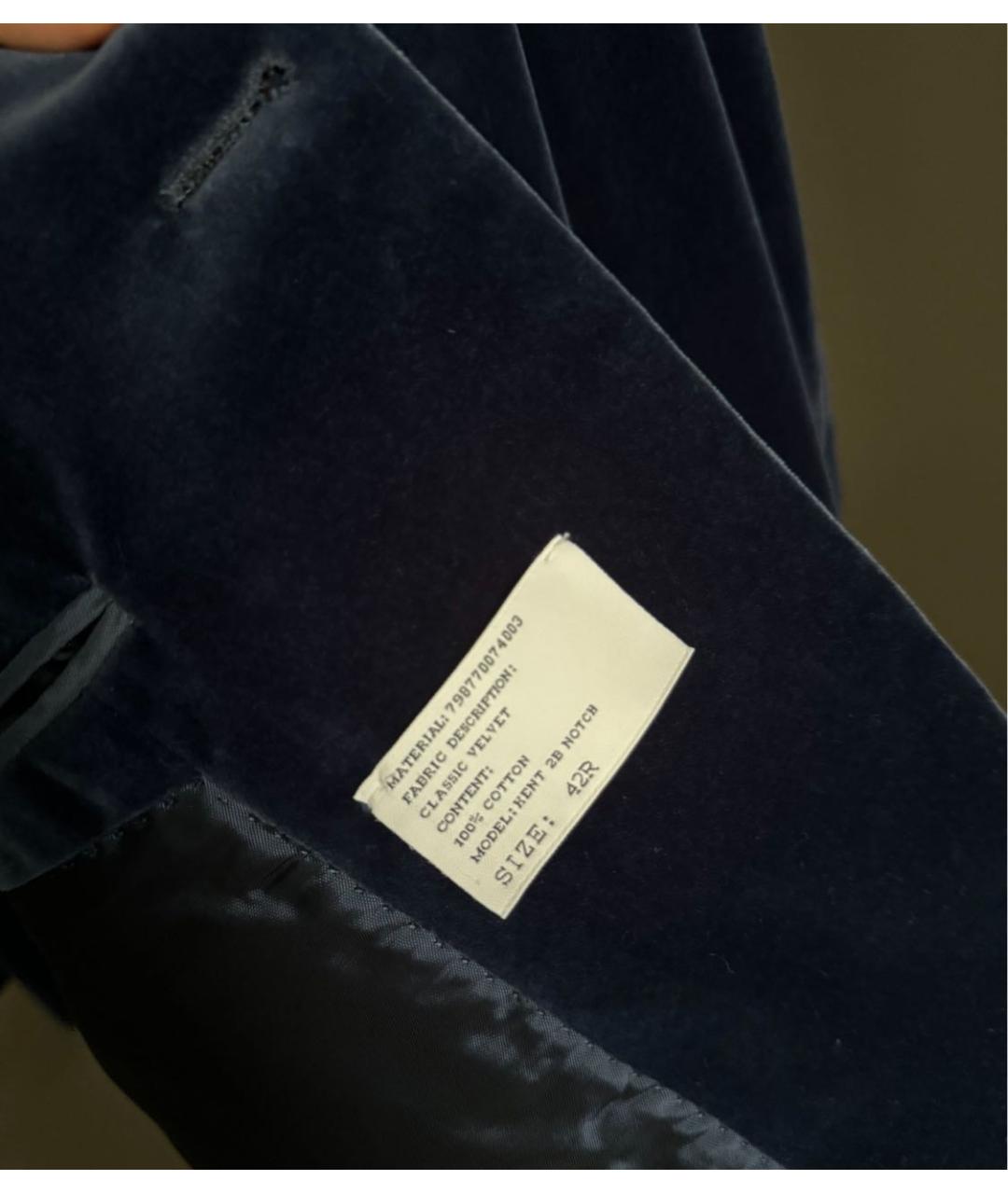 RALPH LAUREN PURPLE LABEL Темно-синий бархатный пиджак, фото 4
