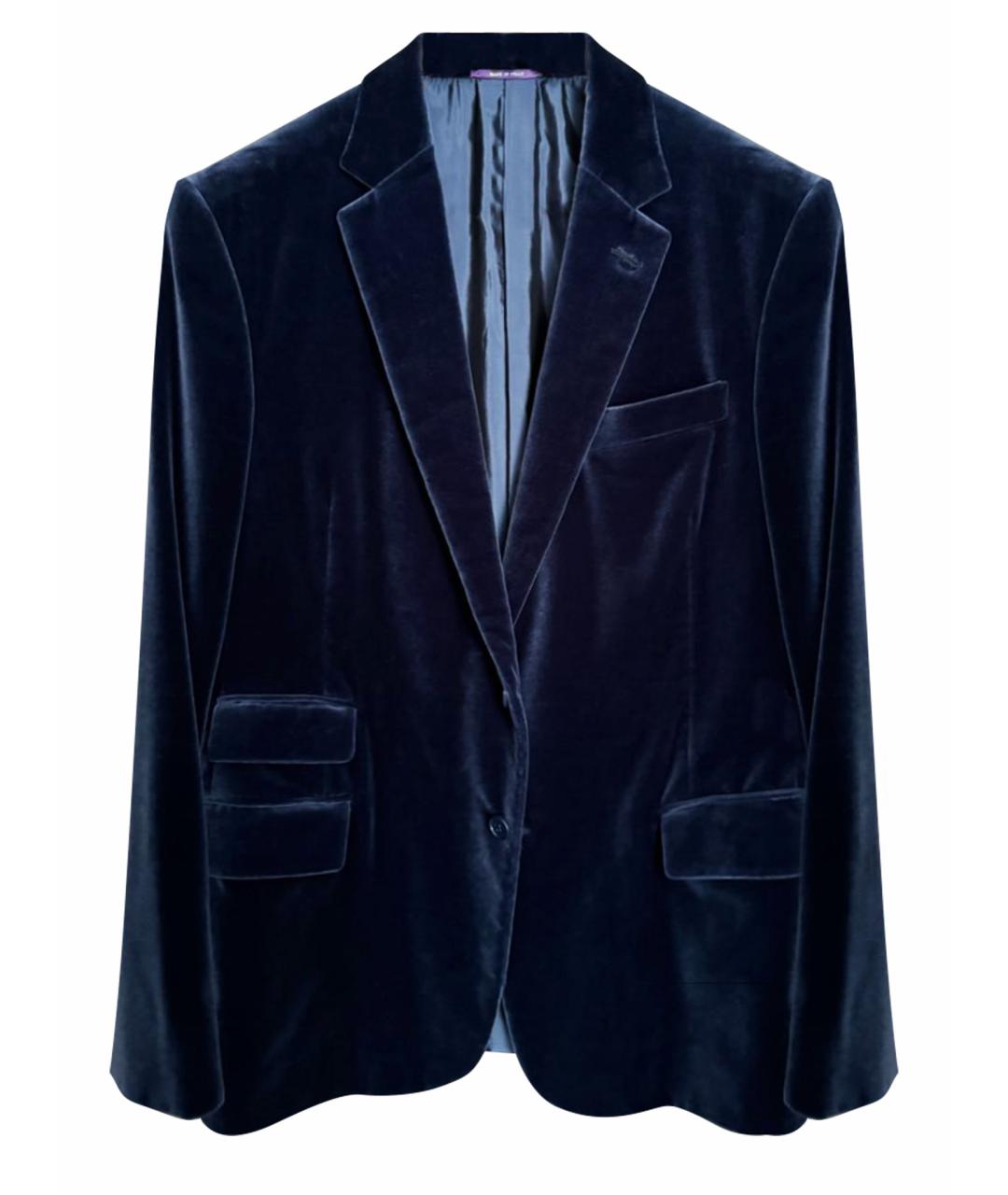 RALPH LAUREN PURPLE LABEL Темно-синий бархатный пиджак, фото 1