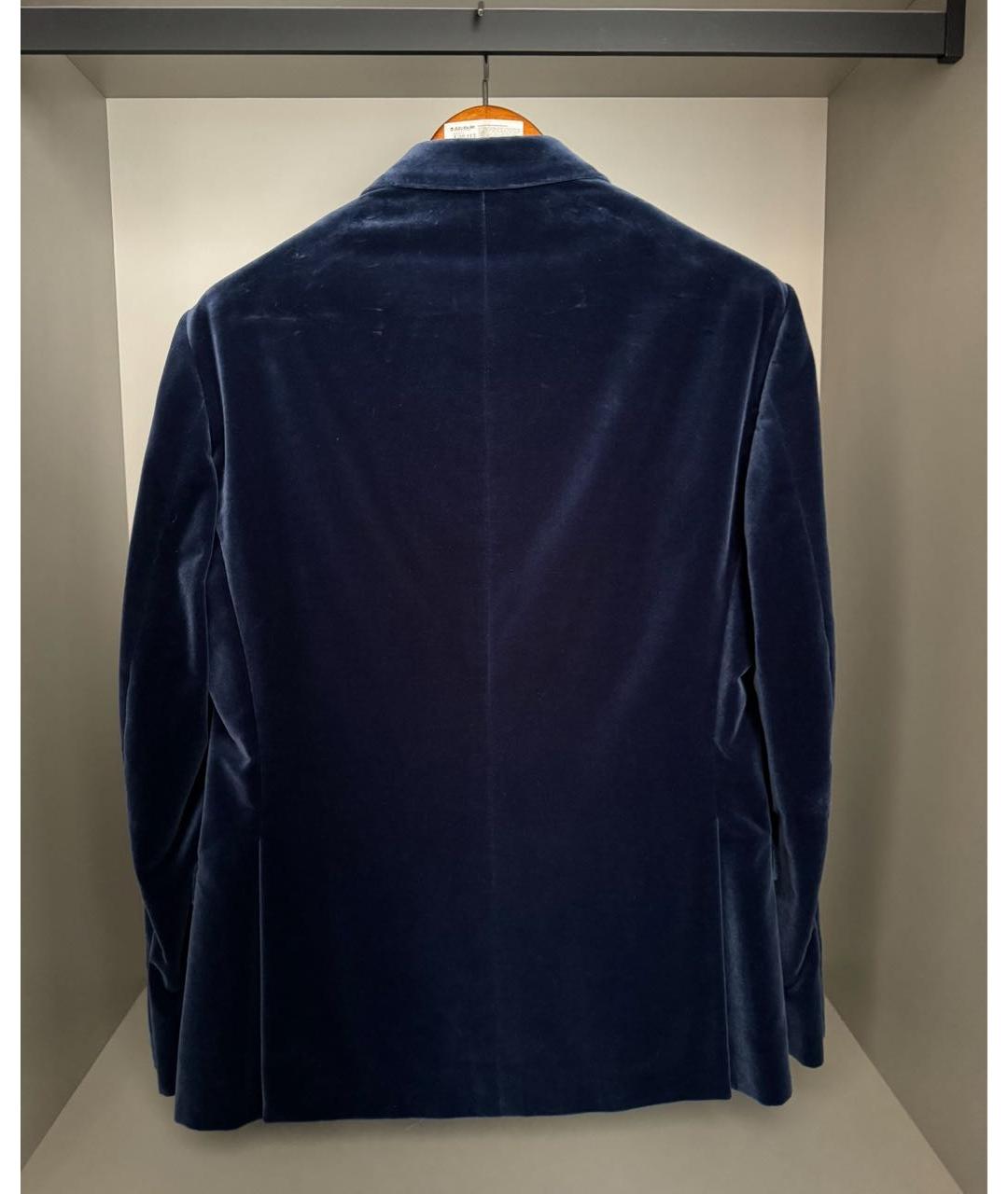 RALPH LAUREN PURPLE LABEL Темно-синий бархатный пиджак, фото 2