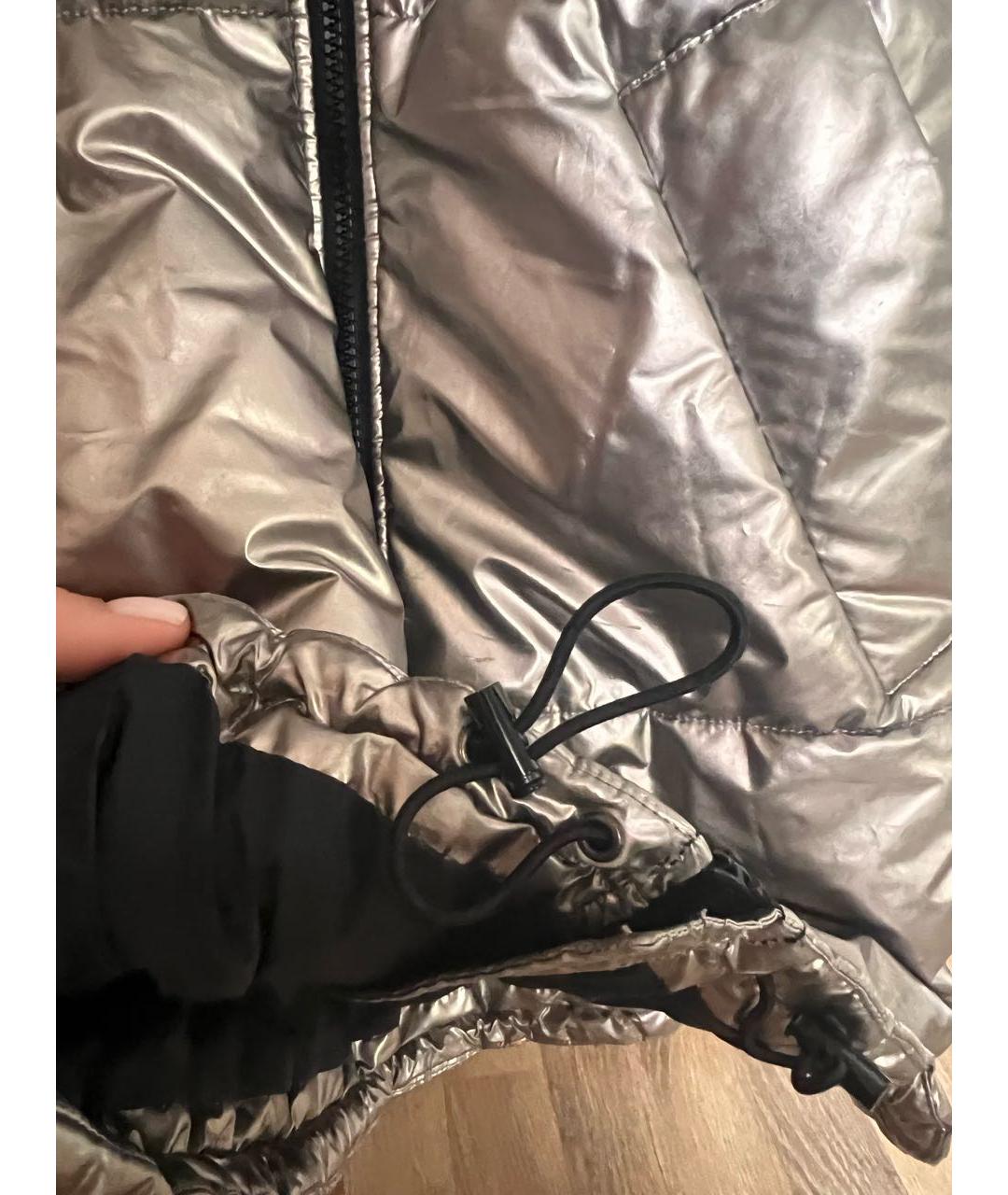 SPORTMAX Серебряная полиамидовая куртка, фото 5