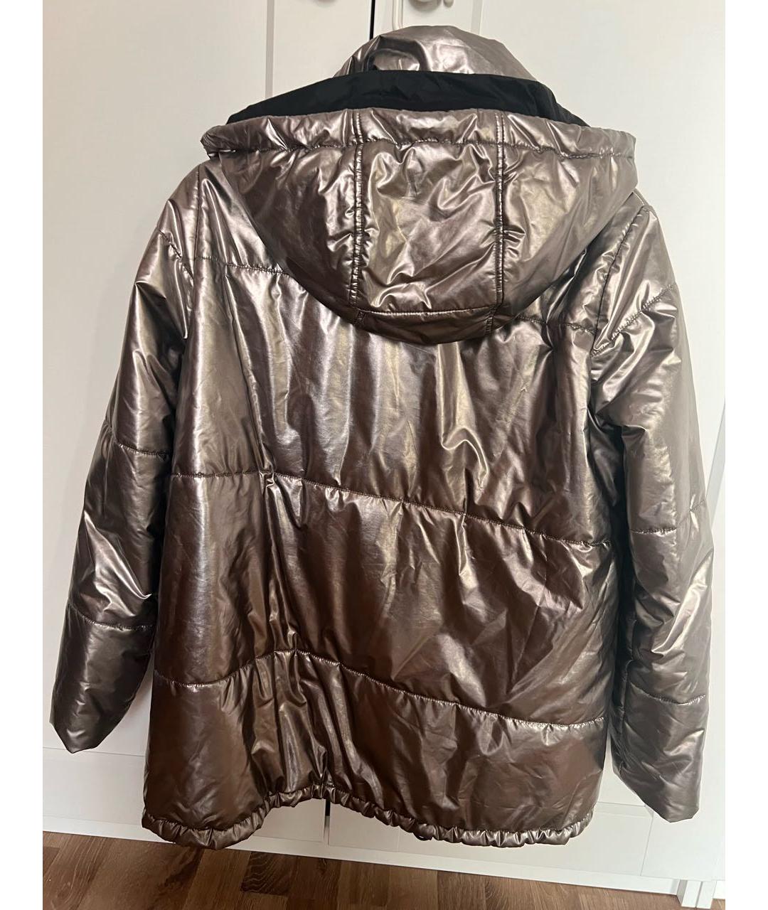 SPORTMAX Серебряная полиамидовая куртка, фото 2