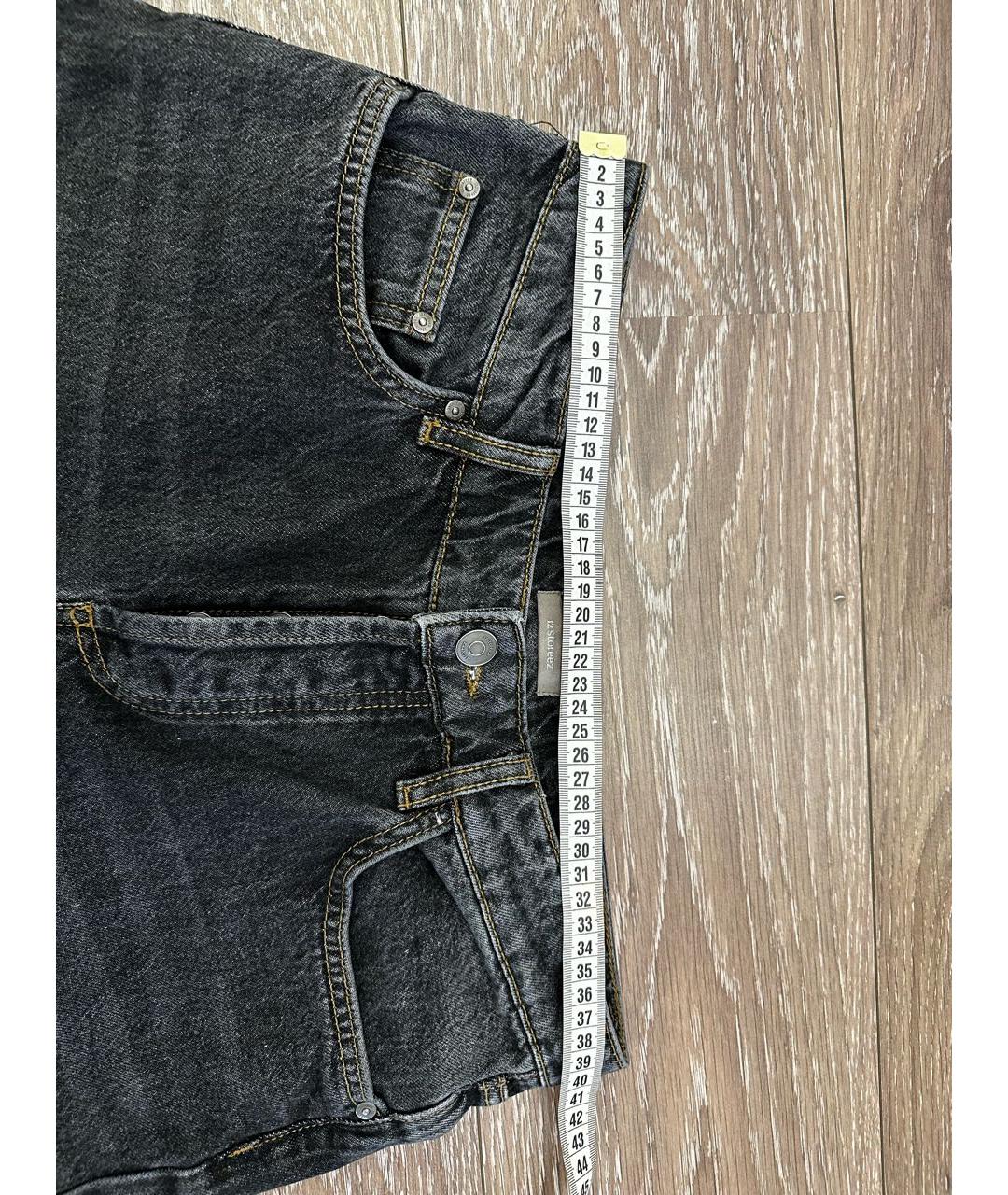 12 STOREEZ Серые хлопковые джинсы слим, фото 5