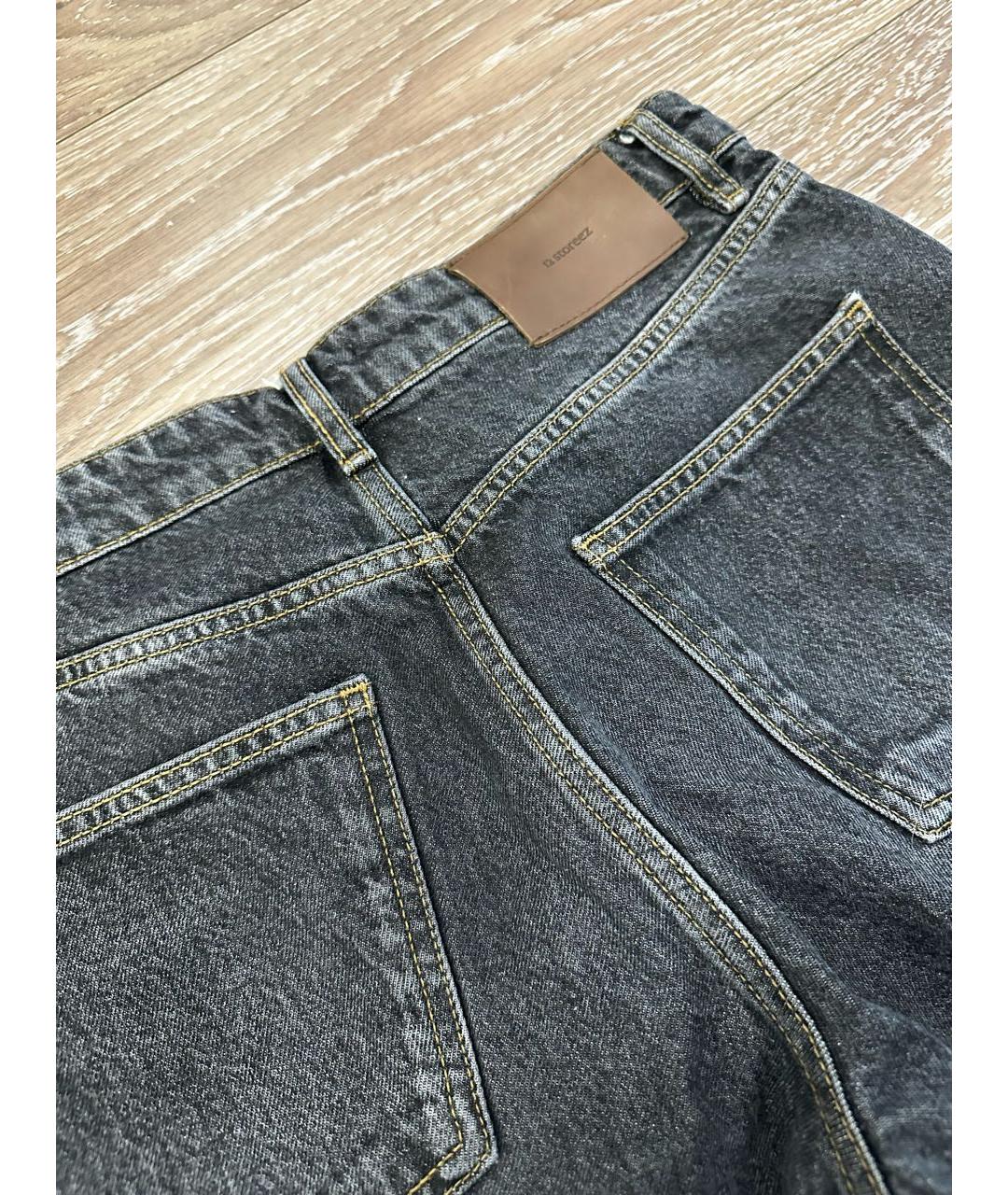 12 STOREEZ Серые хлопковые джинсы слим, фото 4