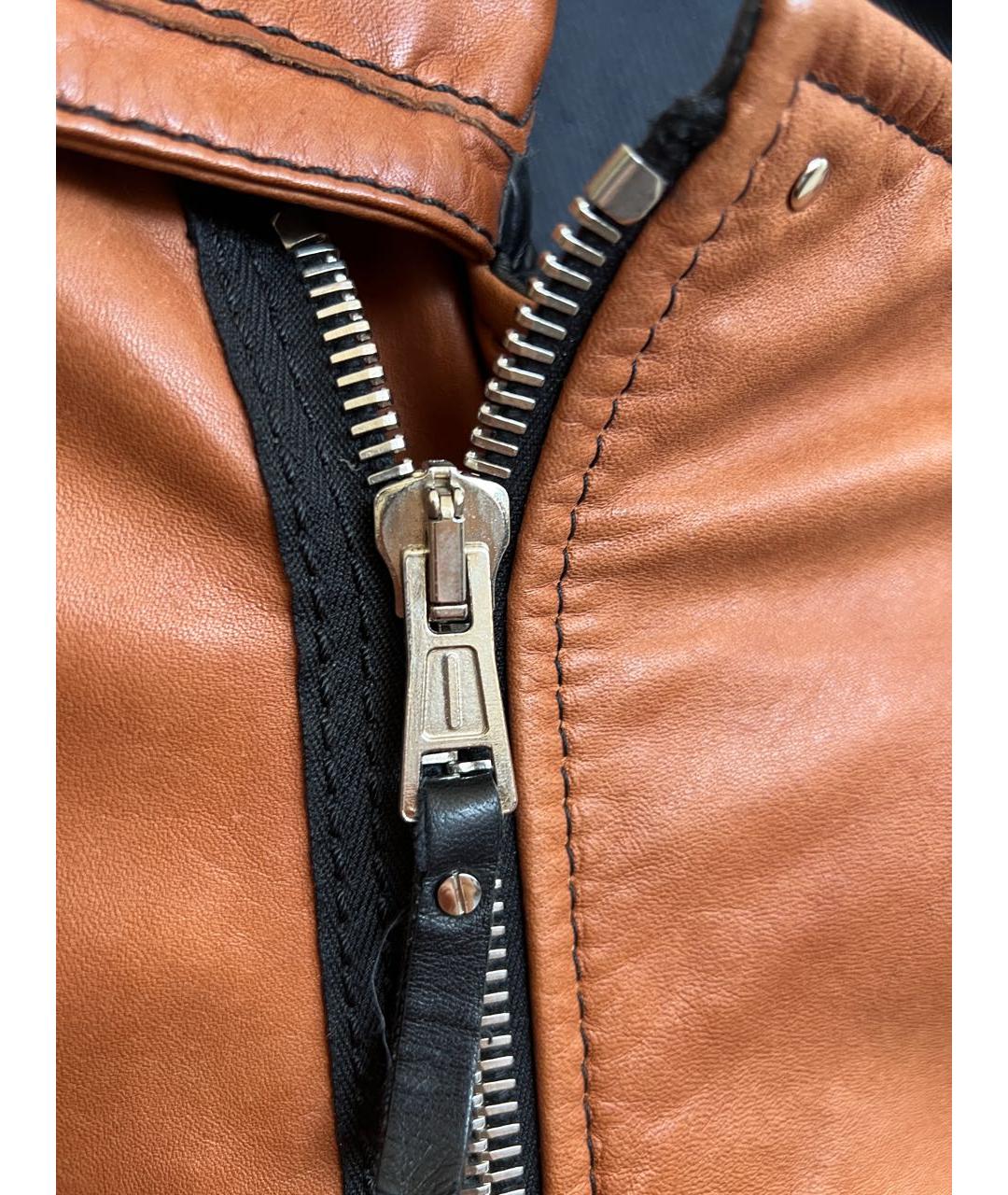 BALENCIAGA Коричневая кожаная куртка, фото 5