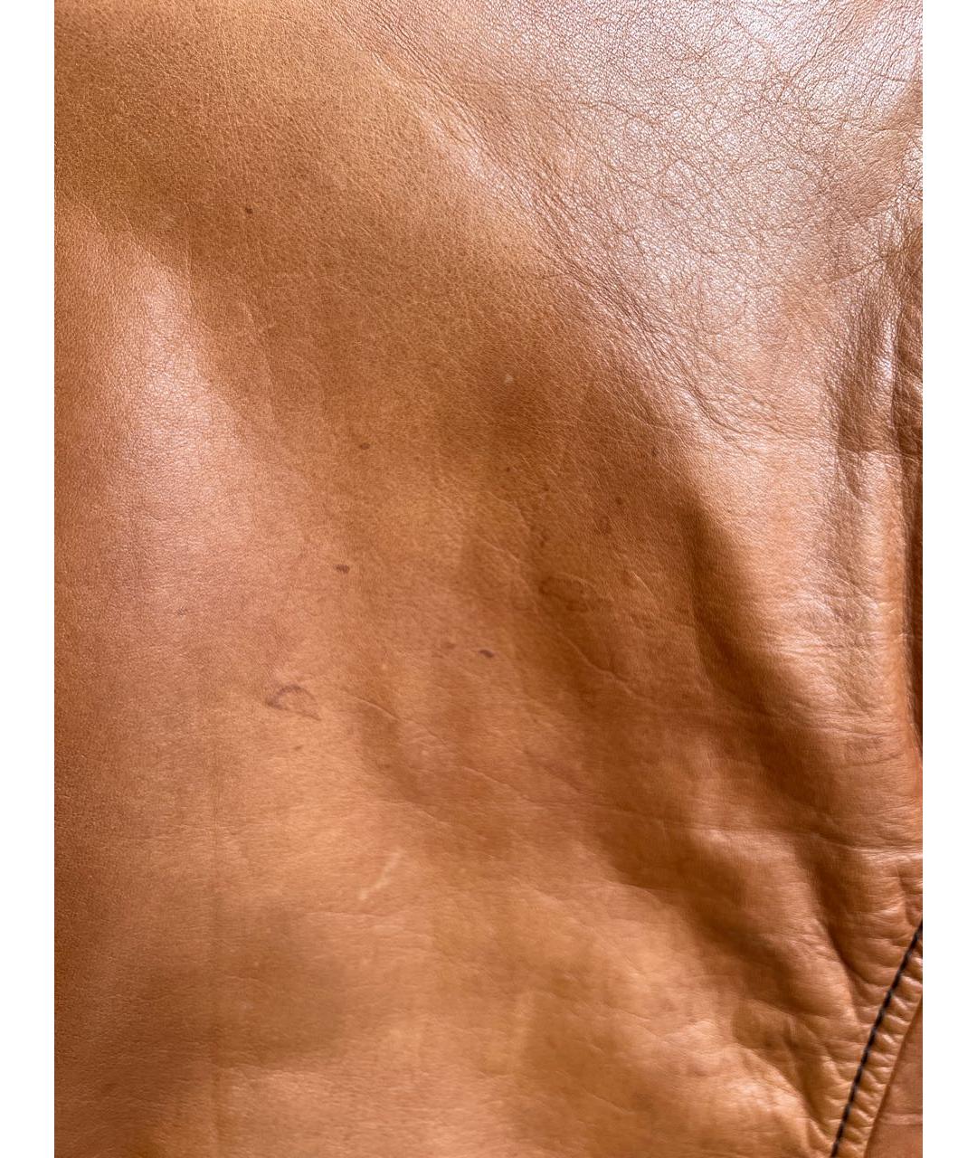 BALENCIAGA Коричневая кожаная куртка, фото 7