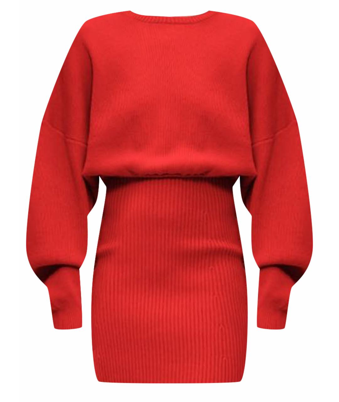BLUMARINE Красное вискозное платье, фото 1