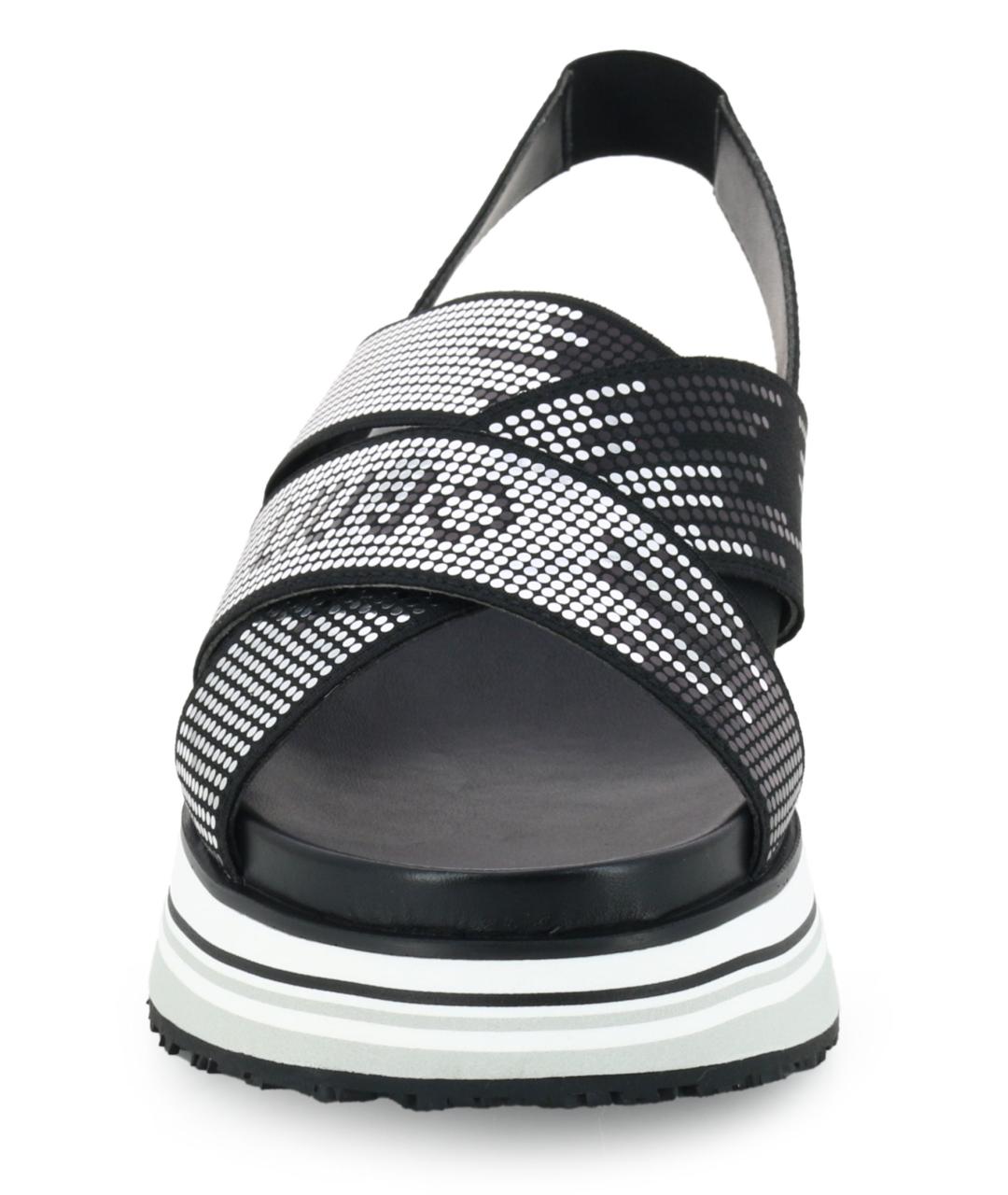 LIU JO Черные синтетические сандалии, фото 4