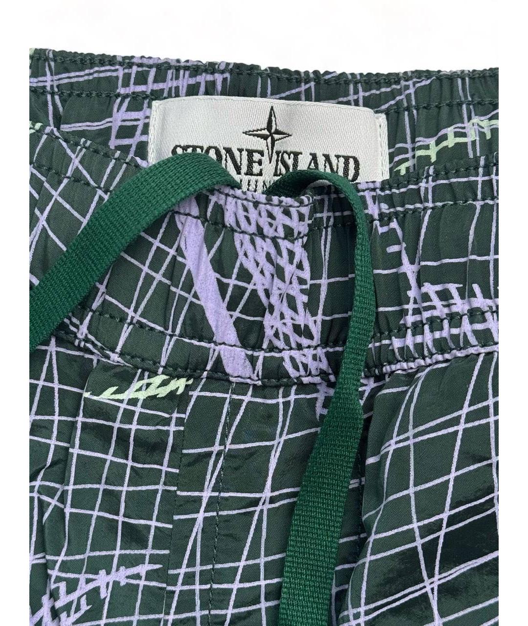 STONE ISLAND Зеленые брюки и шорты, фото 3