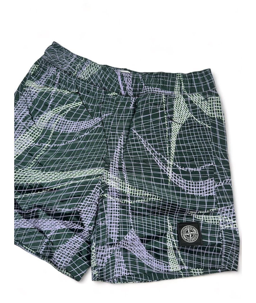 STONE ISLAND Зеленые брюки и шорты, фото 2