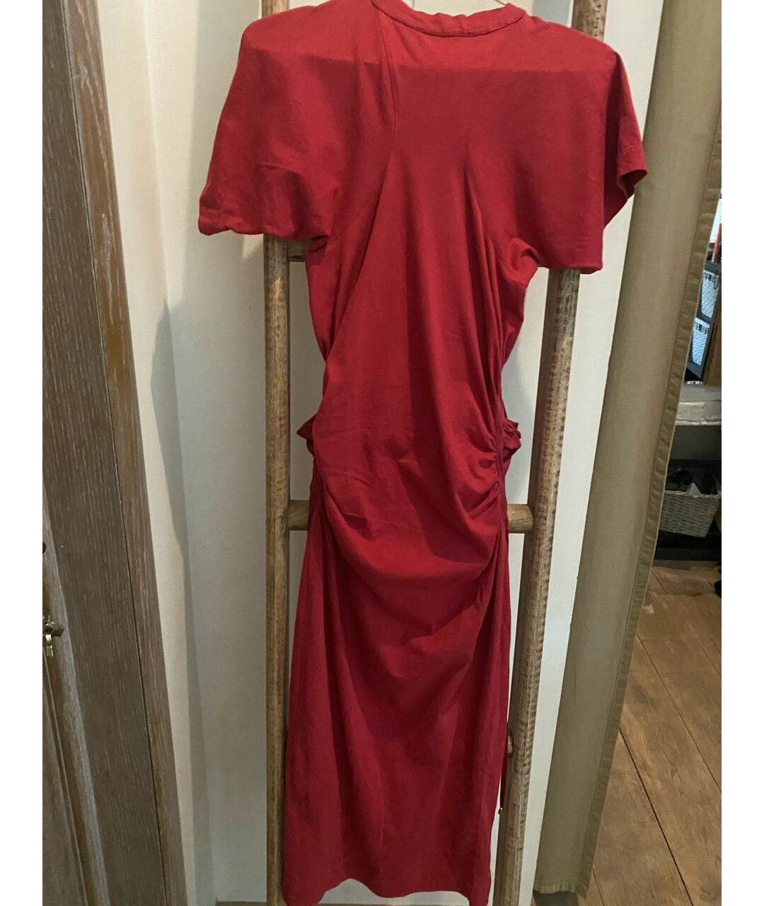 CHRISTIAN DIOR PRE-OWNED Красное хлопковое повседневное платье, фото 4