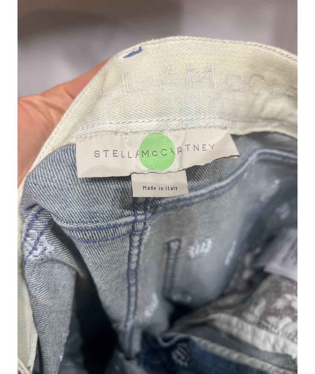 STELLA MCCARTNEY Голубые хлопковые прямые джинсы, фото 3