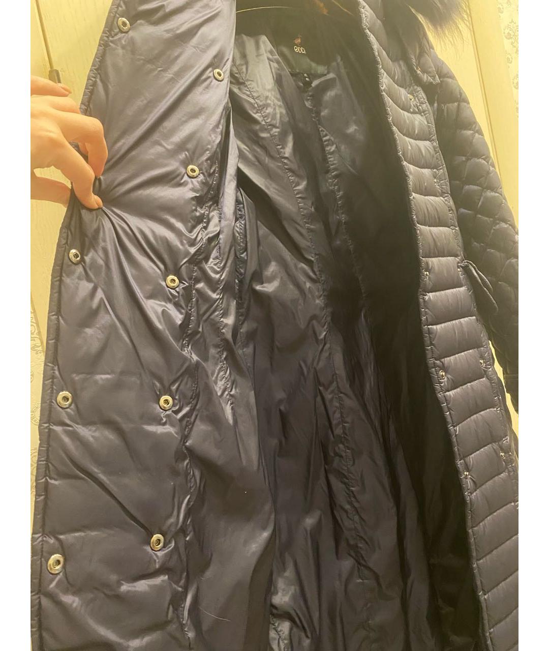 ODRI Темно-синее полиэстеровое пальто, фото 6