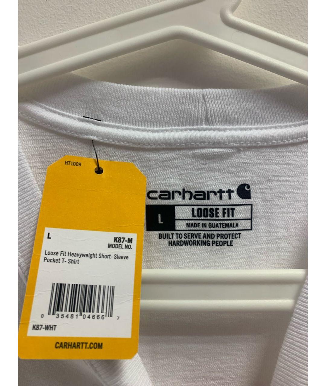CARHARTT Белая хлопковая футболка, фото 3