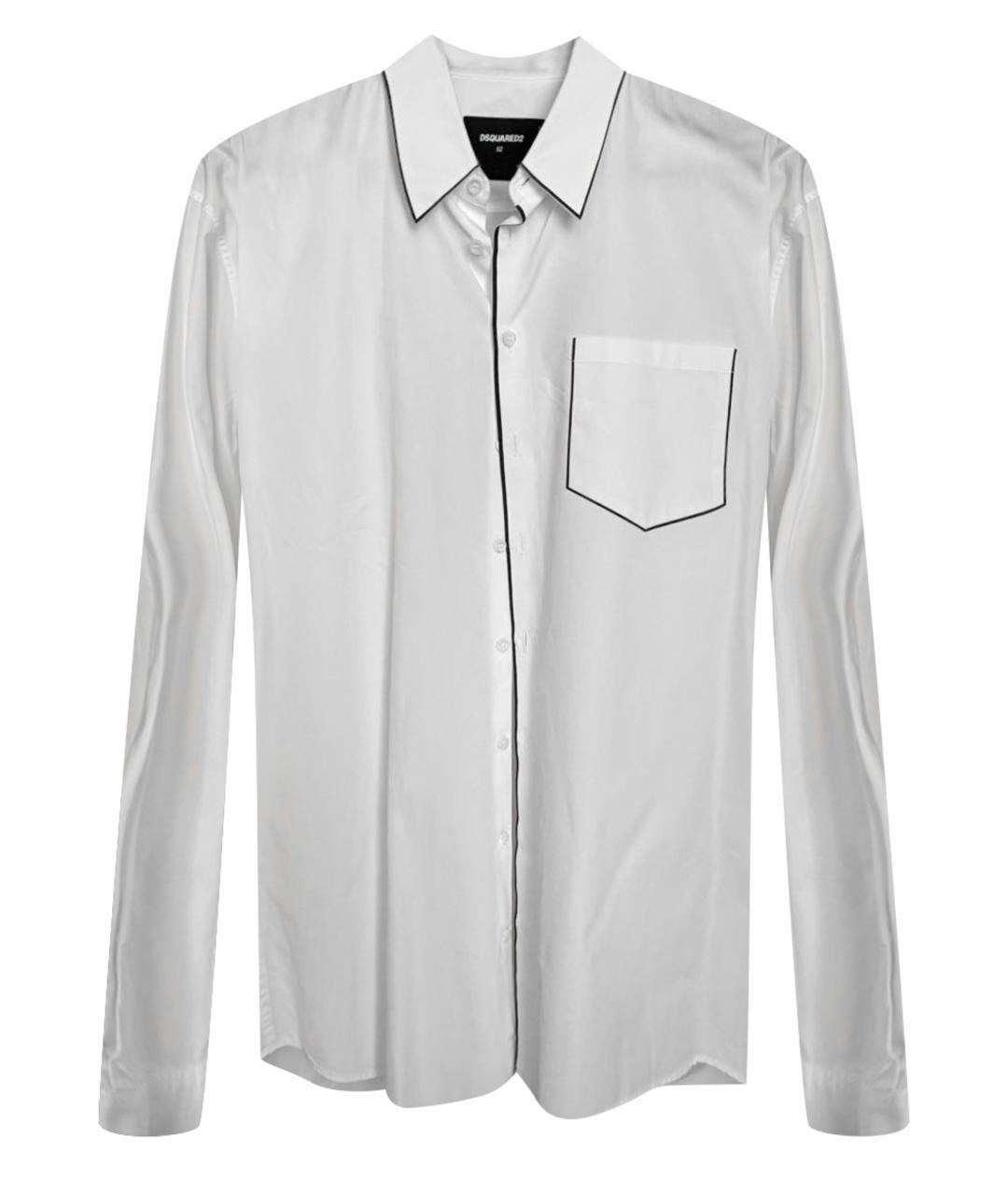 DSQUARED2 Белая хлопковая классическая рубашка, фото 1