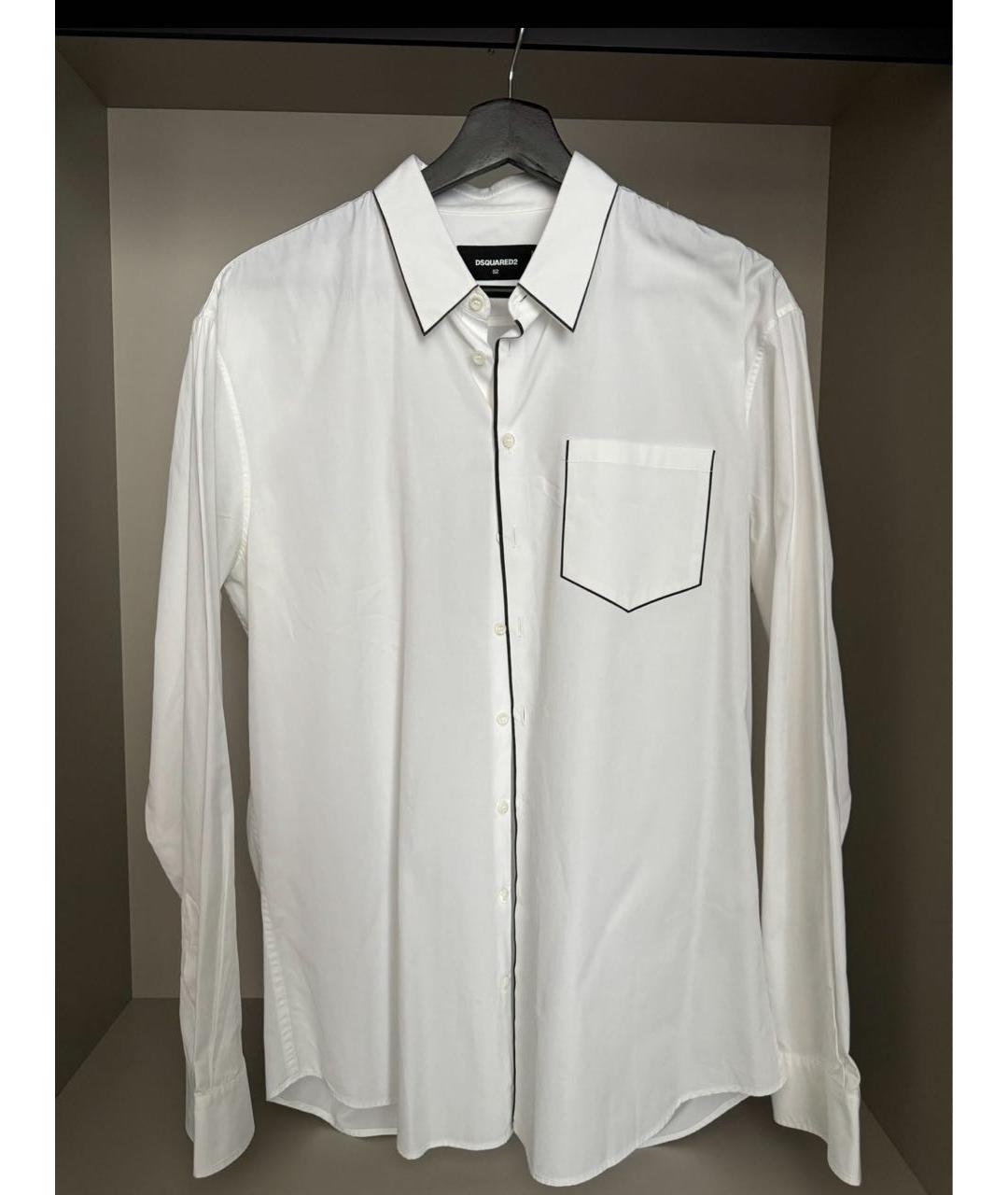 DSQUARED2 Белая хлопковая классическая рубашка, фото 3